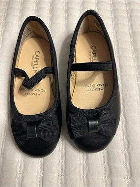 Capelli  Black Girls' Bow Strap Mary Jane Style Dress Shoes Toddler Size 7